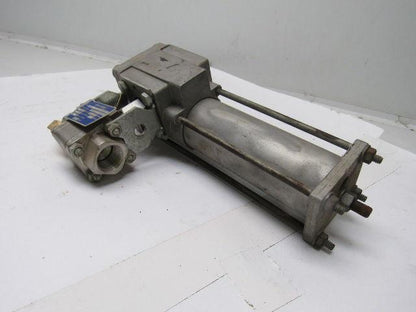 Dyna-Quip AP3S/VH12TC2B Pneumatic Actuator W/ 3/4" NPT Ball Valve