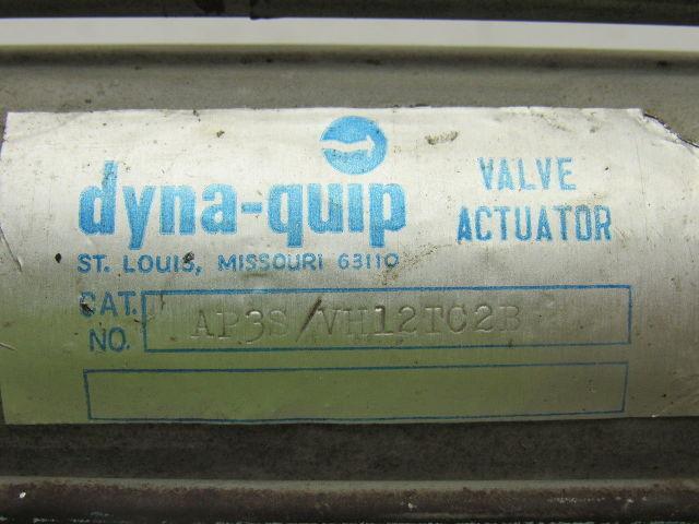 Dyna-Quip AP3S/VH12TC2B Pneumatic Actuator W/ 3/4" NPT Ball Valve
