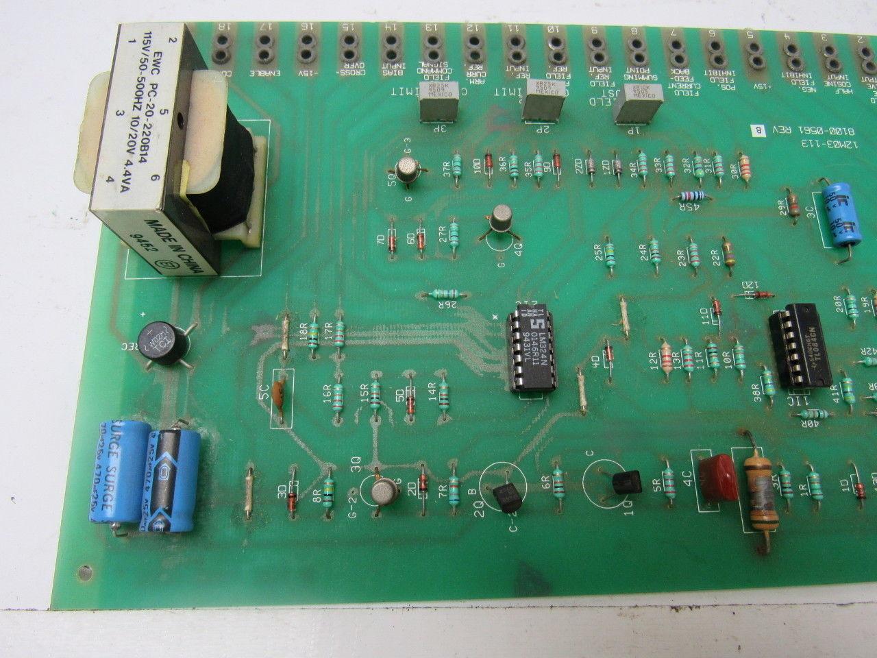 Fenner 12M03-113 8100-0561 Rev B Bi-Directional Output Circuit Board Card