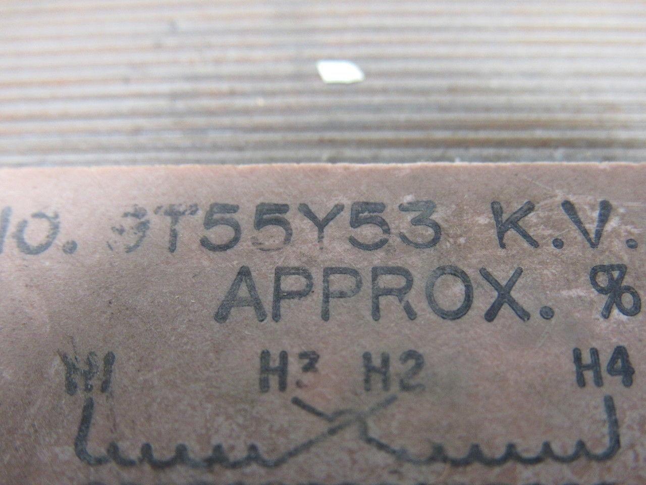 GE General Electric 9T55Y53 1.500 KVA 60Cy. Transformer 460/230V-AC 115V-AC