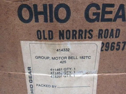 Ohio Gear 414332 1-1/8" Motor Bell Reducer 182TC Worm Gear Speed Reducer Housing