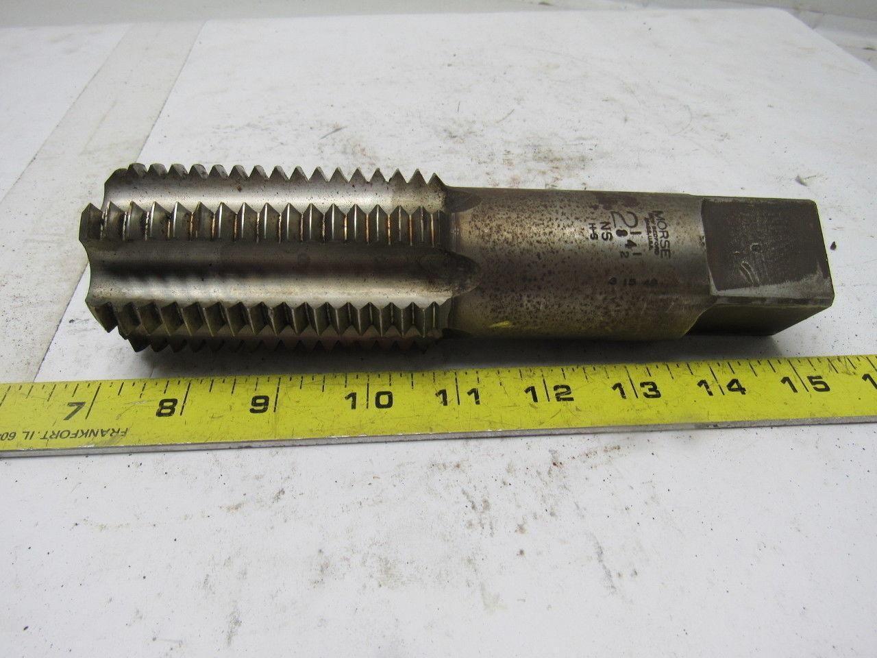 Morse 2-1/8"-4-1/2 Bottom Tap 6 Flute HSS 3-3/4" Flute Length 8" OAL Rare Size