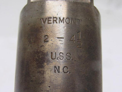 Vermont 2"-4-1/2 Plug Tap 4 Flute HSS 3-3/4" Flute Length 1-3/4" OAL Rare Size