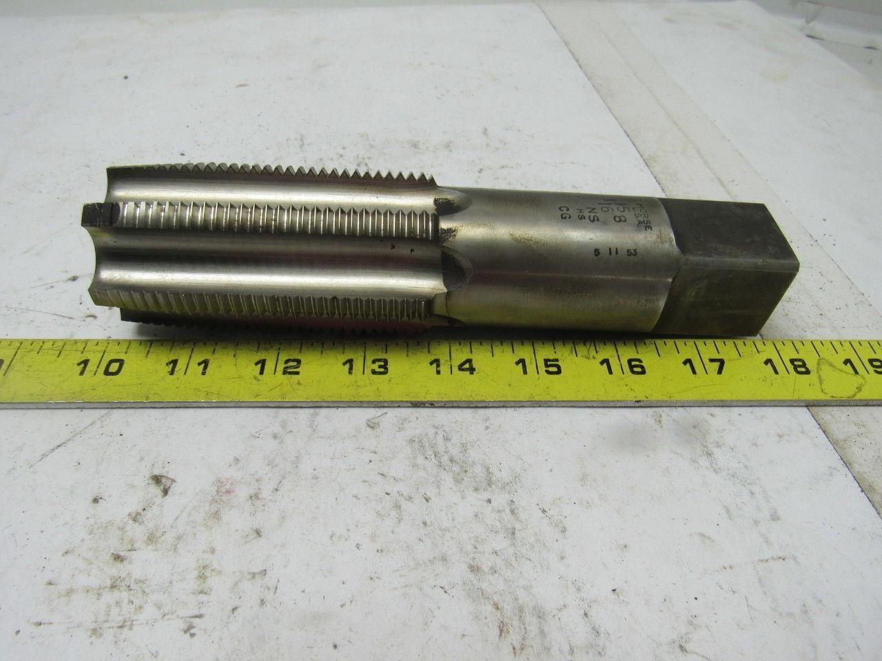 Morse 1-15/16"-8 Plug Tap 6 Flute HSS 3-1/2" Flute Length 7-3/4" OAL