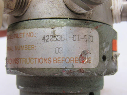 Concoa  4225301-01-580 Adjustable Pressure Regulator 0-1000PSI