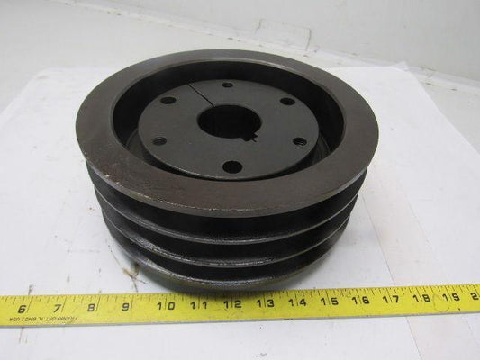 3 GROOVE Pulley Sheave 9-3/8" OD W/ Woods E 2-1/8" QD Bushing