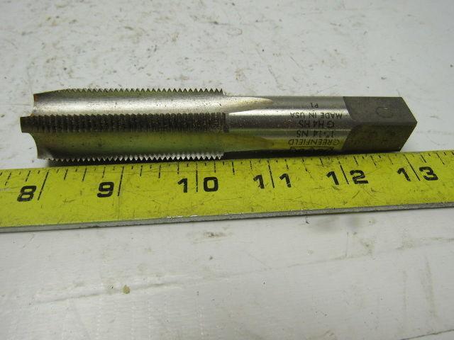 Greenfield 14547 5303 1"-8 3Pc 4 Flute Tap Set Plug Taper Bottom 5-1/8" OAL HHS