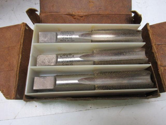 Greenfield 14547 5303 1"-8 3Pc 4 Flute Tap Set Plug Taper Bottom 5-1/8" OAL HHS