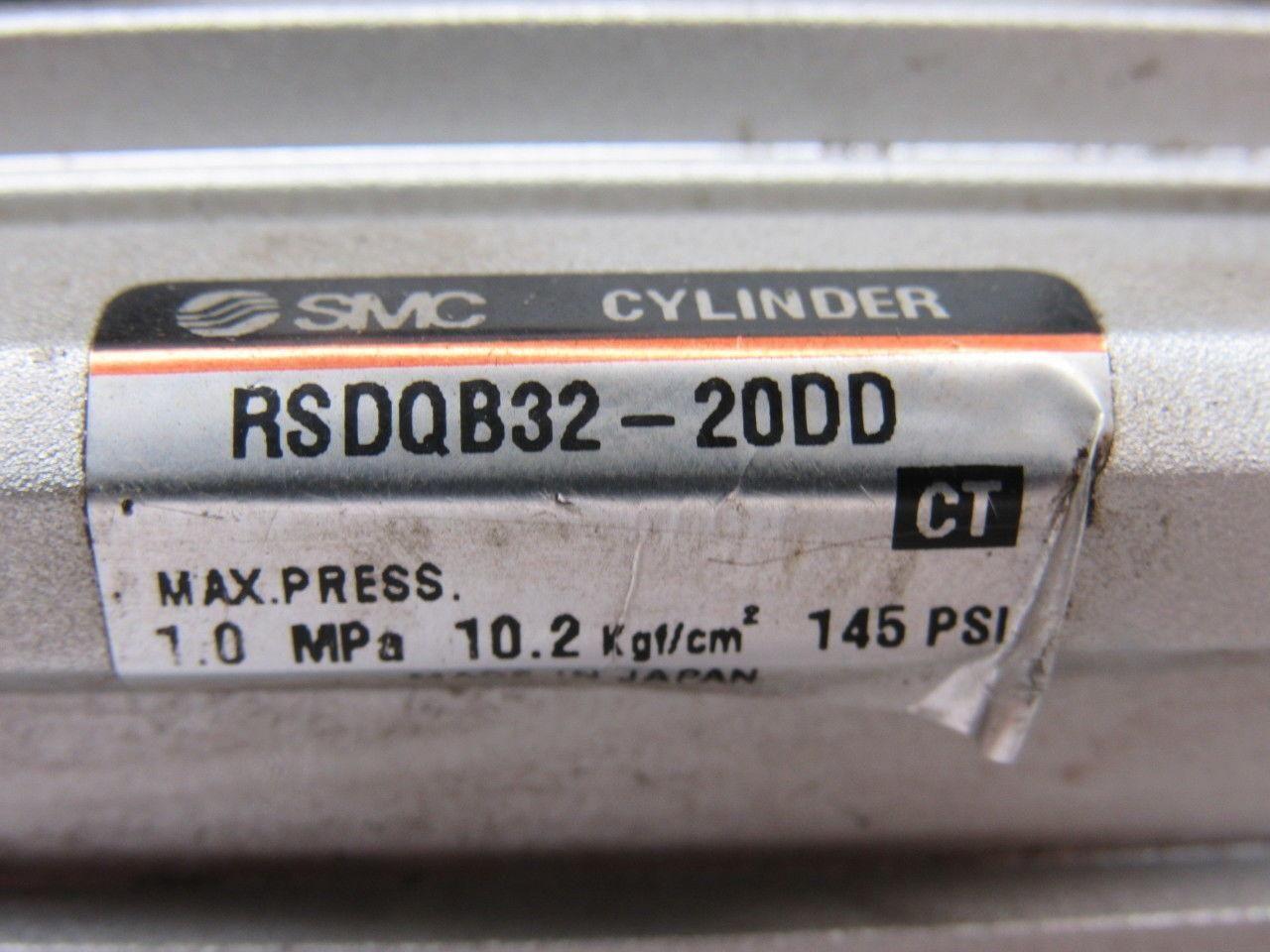 SMC  RSDQB32-20DD Pneumatic Stopper Cylinder 32mm Bore X 20mm Stroke