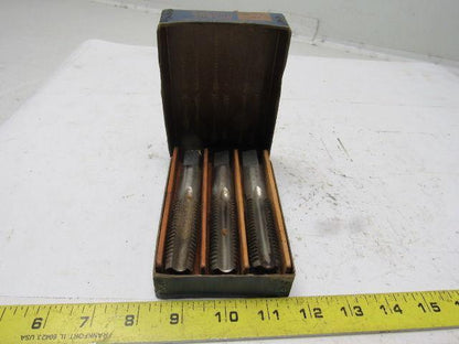 Greenfield No.5303 7/8"-9 3pc 4 Flute Tap Set Plug Taper Bottom  HHS GH4
