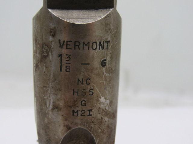 Vermont 1-3/8-6 2pc 4 Flute Tap Set Taper Plug Bottom HHS Bright