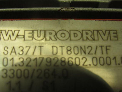 SEW-EURODRIVE SA37/T DT80N2/TF Reducer Gearmotor 1.1kW 3300RPM 277/480V  264RPM