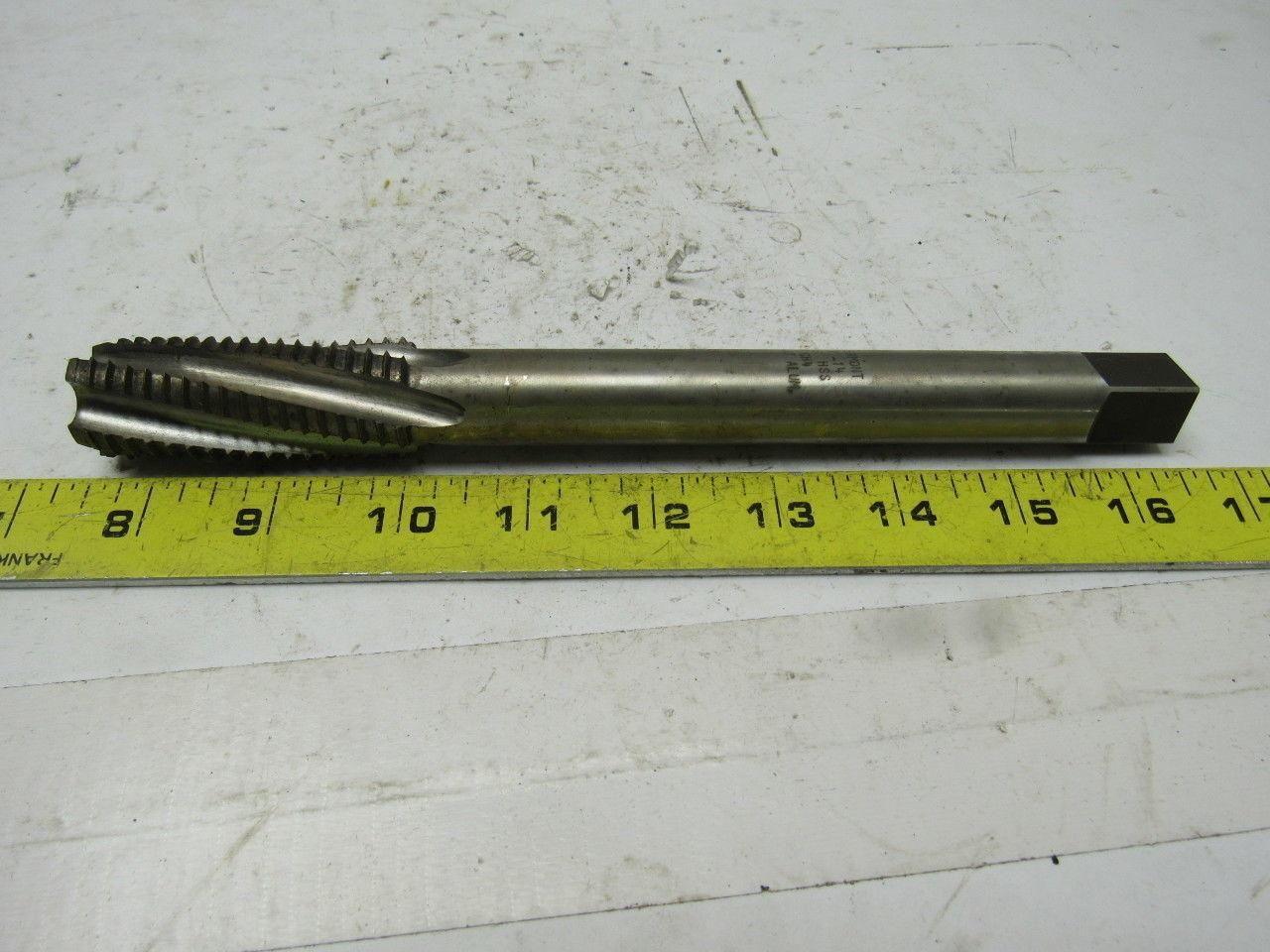 Vermont 1" 14  Spiral Plug Tap 4 Flute HHS 9" over all length For Cast Aluminum