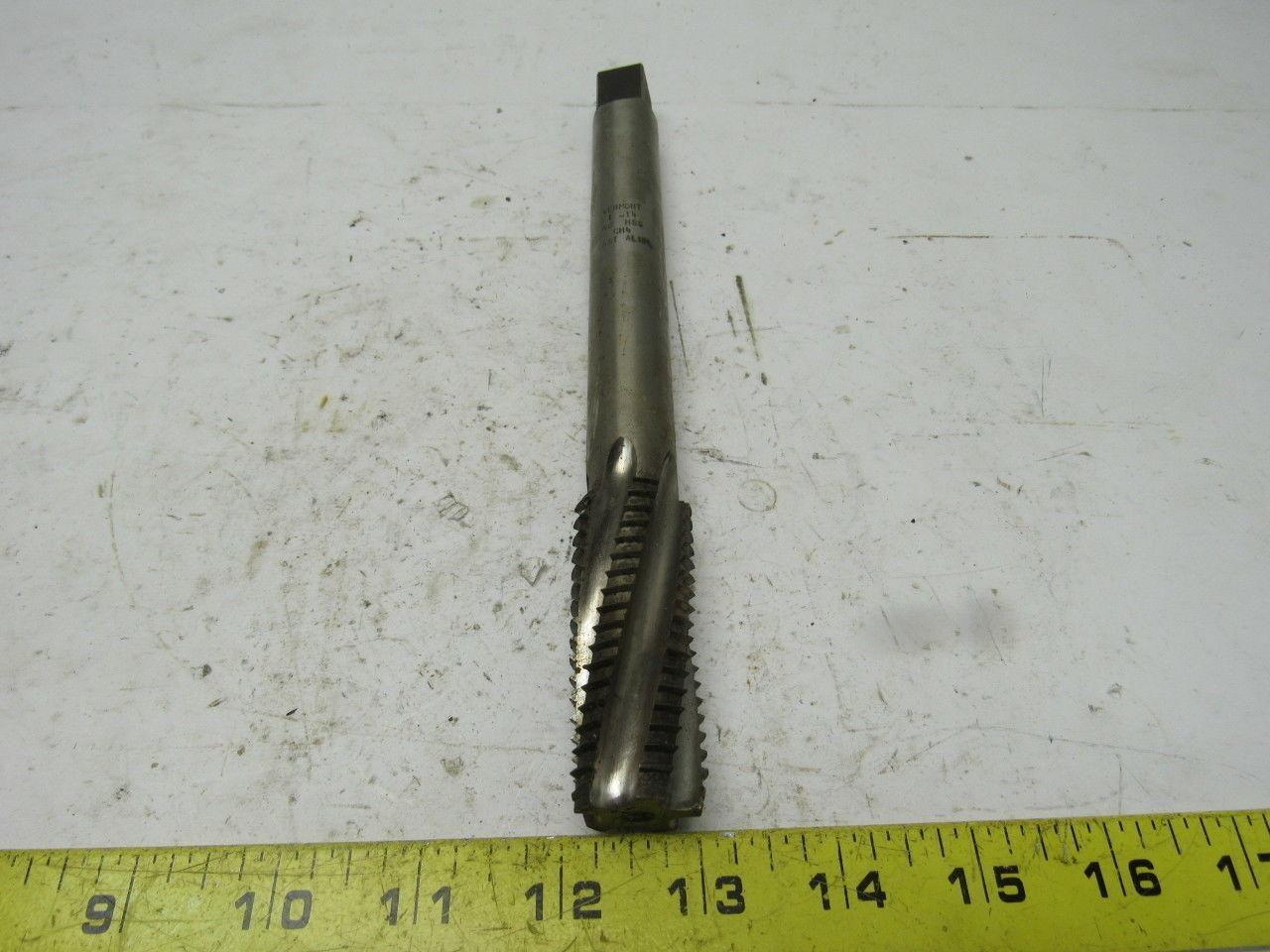 Vermont 1" 14  Spiral Plug Tap 4 Flute HHS 9" over all length For Cast Aluminum