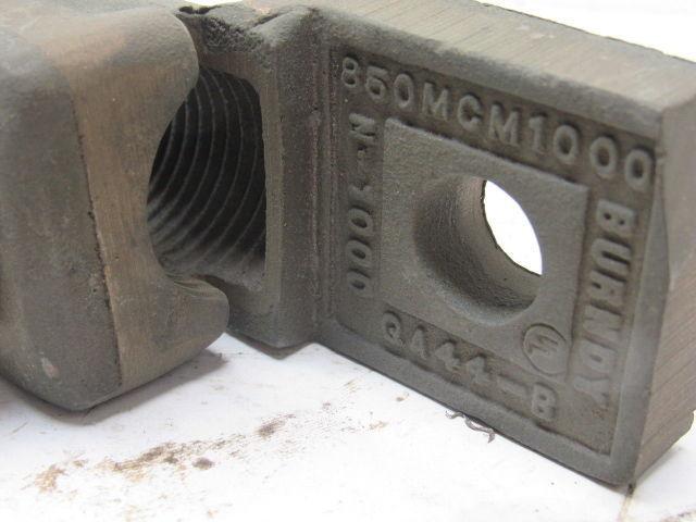 Burndy QA44-B Terminal Lug 850-1000 kcmil Mechanical Ground 5/8" Hole