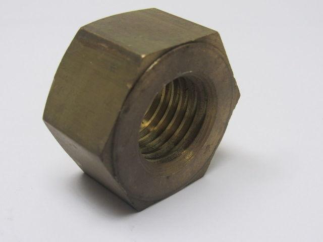 1"-8 Brass Extra-Wide Hex Nut Lot of 4