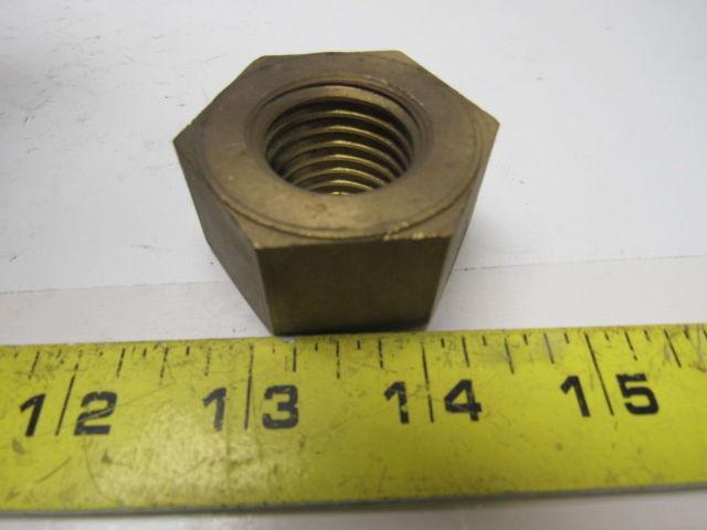 1"-8 Brass Extra-Wide Hex Nut Lot of 4