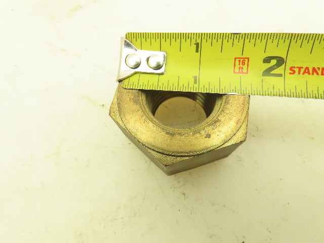 1"-8 Brass Extra-Wide Hex Nut Lot of 4