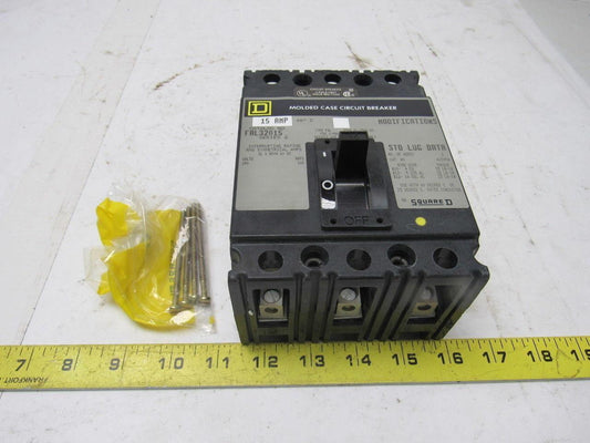 Square D FAL32015 15 Amp 240 VAC 250 VDC 3 Pole Molded Case Circuit Breaker