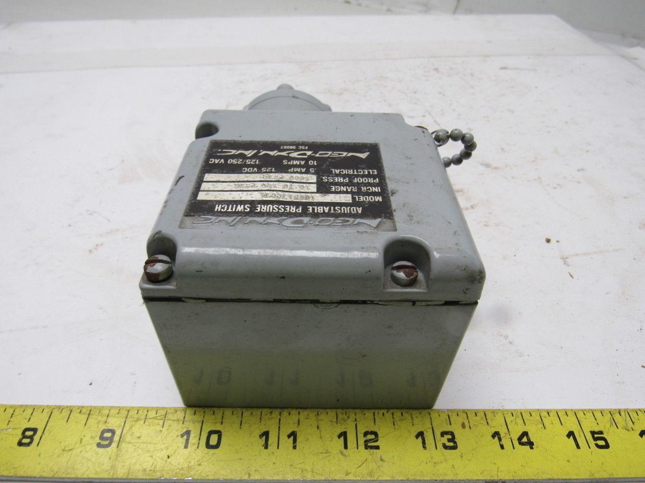 NEO-DYN Inc 100P13CC3A Pressure Switch  10 to 150 Psi  .5A/125VDC 10A/125/250V