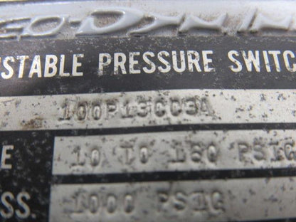 NEO-DYN Inc 100P13CC3A Pressure Switch  10 to 150 Psi  .5A/125VDC 10A/125/250V