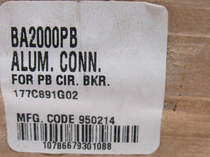 Westinghouse BA2000PB Alum Buss Bar Circuit Breaker PB Breaker Type Connector