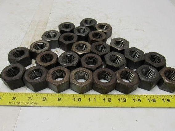 1"-8 Grade 2H Black-Oxide Extreme-Strength Steel Extra-Wide Hex Nut Lot of 26