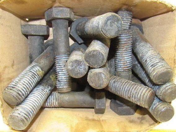 1-1/8"-8 x 4-1/2 A193 B7 Heavy Hex Bolt Black Oxide Lot of 16
