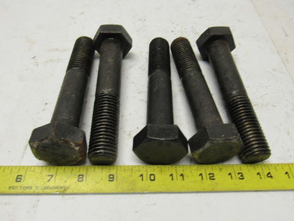A307B 1"-8 x 5-1/2" Black Oxide Finish Heavy Hex Cap Screw Bolt lot of 5