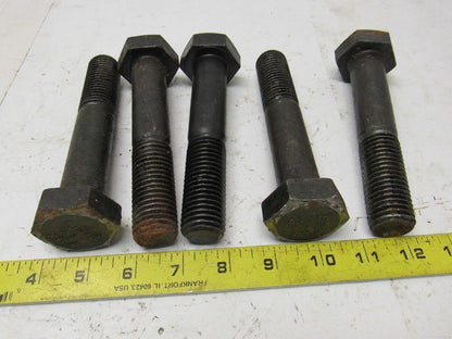 A307B 1"-8 x 5-1/2" Black Oxide Finish Heavy Hex Cap Screw Bolt lot of 5