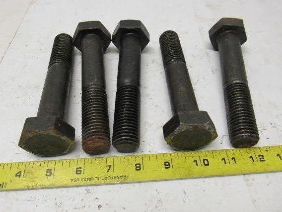 A307B 1"-8 x 5-1/2" Black Oxide Finish Heavy Hex Cap Screw Bolt lot of 5