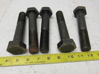 A307B 1"-8 x 5-1/2" Black Oxide Finish Heavy Hex Cap Screw Bolt lot of 5