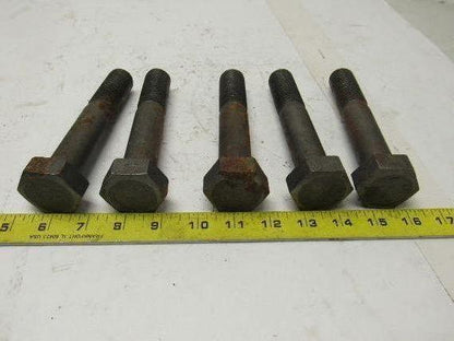 307B 1"-8 x 5-1/2" Plain Finish Heavy Hex Cap Screw Bolt lot of 5