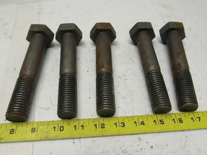 307B 1"-8 x 5-1/2" Plain Finish Heavy Hex Cap Screw Bolt lot of 5