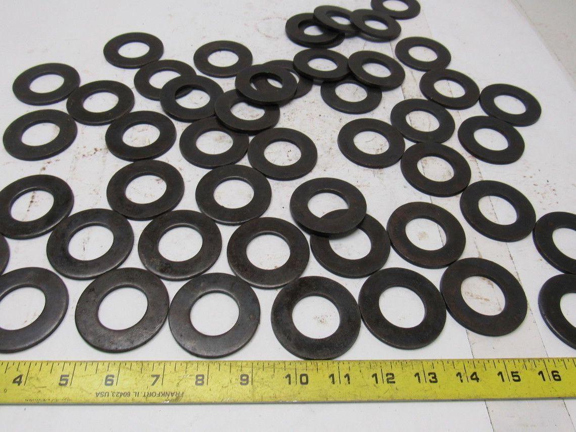 1-1/8" Black Oxide Structural Flat Washer Steel 0.144 Thick 2.250" OD Lot of 47