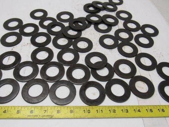 1-1/8" Black Oxide Structural Flat Washer Steel 0.144 Thick 2.250" OD Lot of 47