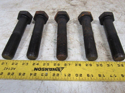 1-1/8"-8 x 6" A193 B7 Heavy Hex Bolt Cap Screw Black Oxide Lot of 5