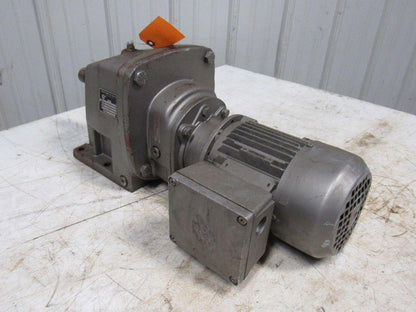 Nord Gear SK23-71 S/4 Inline Foot Mount Gearmotor 179.50:1 Ratio 9RPM Out