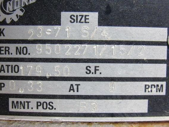 Nord Gear SK23-71 S/4 Inline Foot Mount Gearmotor 179.50:1 Ratio 9RPM Out