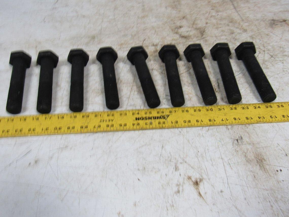 1-1/8"-8 x 5-3/4" A193 B7 Heavy Hex Bolt Cap Screw Black Oxide Lot of 9