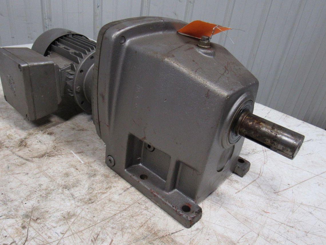 Nord Gear SK 2 23-71 S/4 Inline Foot Mount Gearmotor 179.50:1 Ratio 9RPM Out