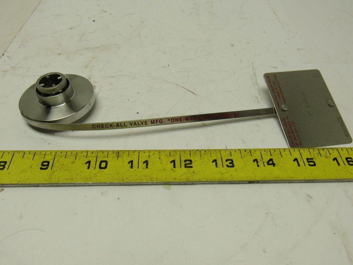 Check-All SV804 Flange Insert Check Valve 1" SS For Chlorine Service