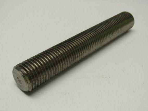 1-1/8"-8 X 7-1/2" Stainless Steel Threaded Rod Stud Lot of 2