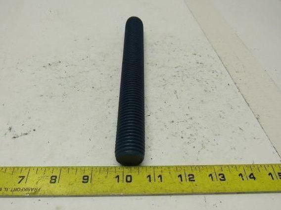 1"-8 X 8-1/4" Blue Teflon Steel Threaded Rod Stud Lot of 3