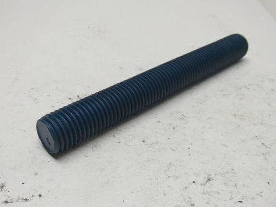 1"-8 X 8-1/4" Blue Teflon Steel Threaded Rod Stud Lot of 3