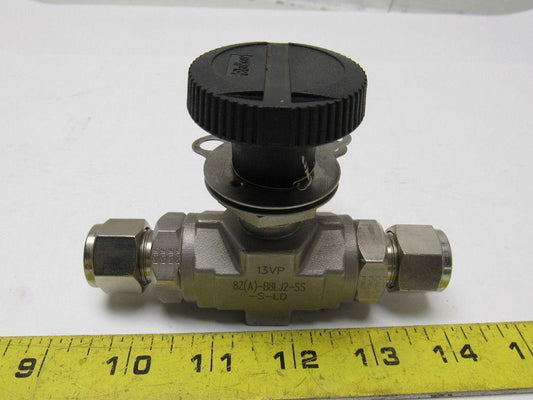 Parker 8Z(A)-B8LJ2-SS-S-LD 1/2" Female CPI Fit Tube Stainless Steel Ball Valve