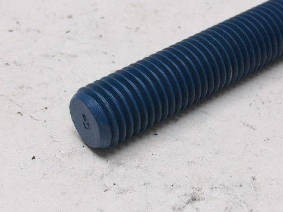 3/4"-10X 9" Blue Teflon Steel Threaded Rod Stud Lot of 4