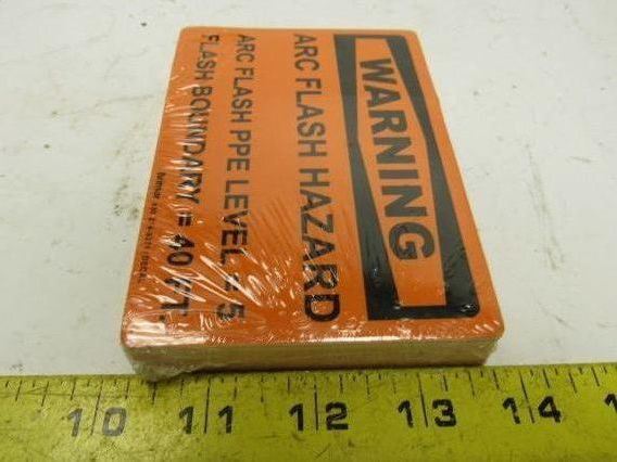 Brimar 3-1/2" X 5" Warning Arc Flash Hazard 40FT Decal Sticker Lot of 50