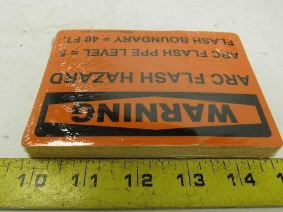 Brimar 3-1/2" X 5" Warning Arc Flash Hazard 40FT Decal Sticker Lot of 50