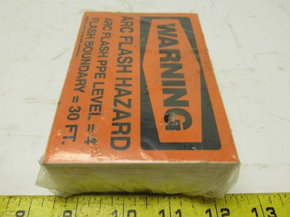 Emedco XQS90763 3-1/2" X 5" Warning Arc Flash Hazard 30FT Sticker Lot of 110